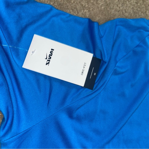 Mens Nike Dri Fit swim blue short sleeve shirt size small NWT - Picture 4 of 4